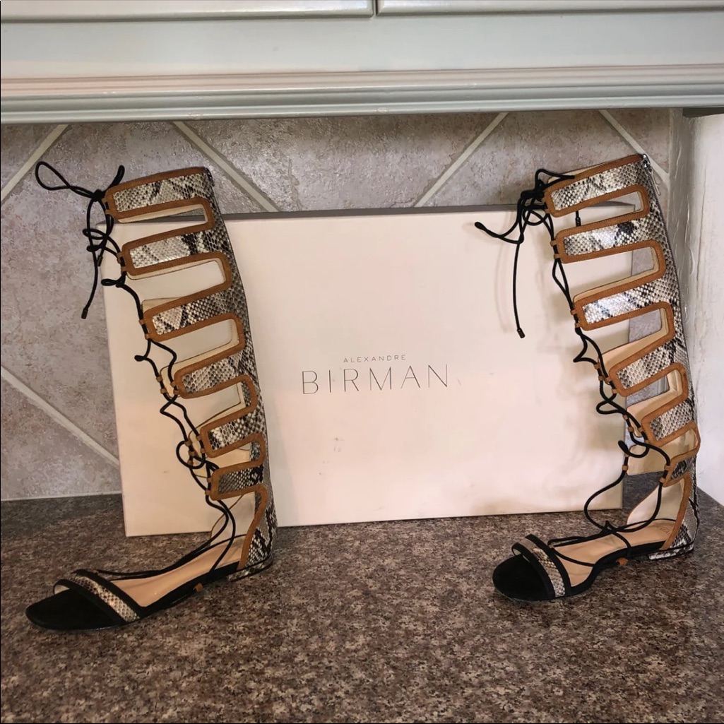 Birman Python Gladiator Sandals 37 Euc
